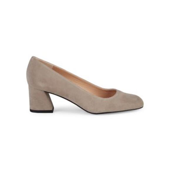 Stuart Weitzman Shoes - Stuart Weitzman | NEW | 7.5 | Marymid Taupe Suede Block-Heel Pumps